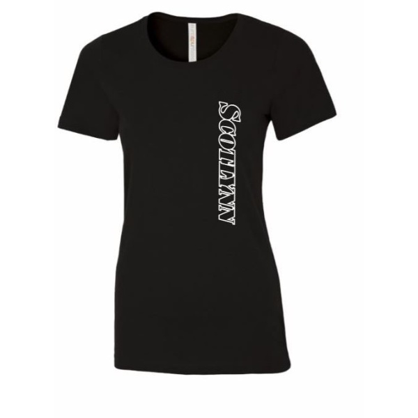 Ring Spun Tee Ladies w. Fashion Vertical Smash Logo - Image 4