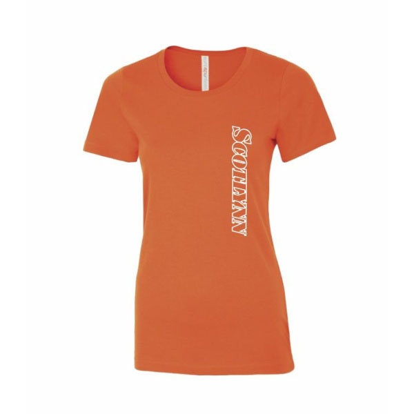Ring Spun Tee Ladies w. Fashion Vertical Smash Logo