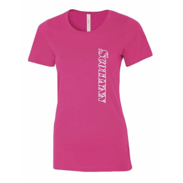 Ring Spun Tee Ladies w. Fashion Vertical Smash Logo - Image 5