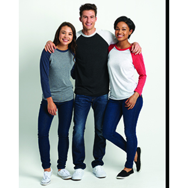 Unisex Triblend 3/4-Sleeve Raglan - Image 3