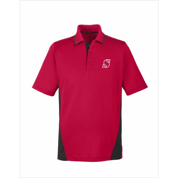 Mens Harriton Flash Snag Protection Colorblock Polo - Image 3