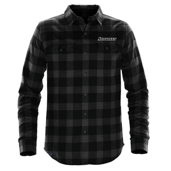 Mens Logan Snap Front Plaid Shirt - Image 4