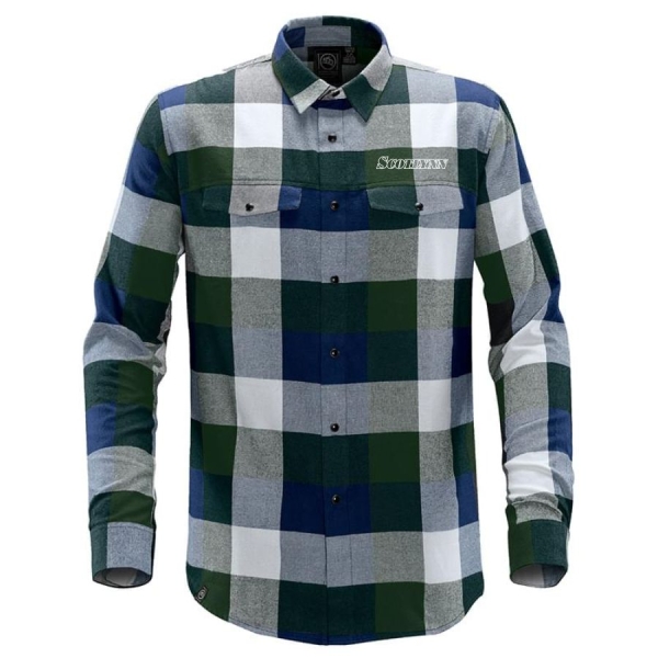 Mens Logan Snap Front Plaid Shirt - Image 5