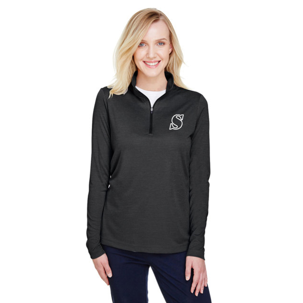 Ladies Heather Performance Quarter Zip