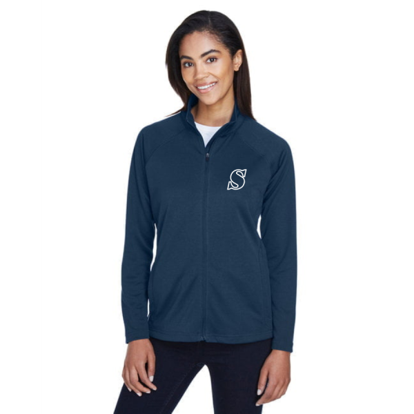Ladies Stretch Tech-Shell Compass Full Zip - Image 3