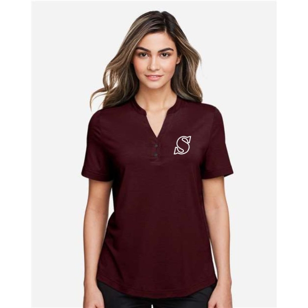 Ladies North End Jaq Snap up Stretch Performance Polo - Image 3