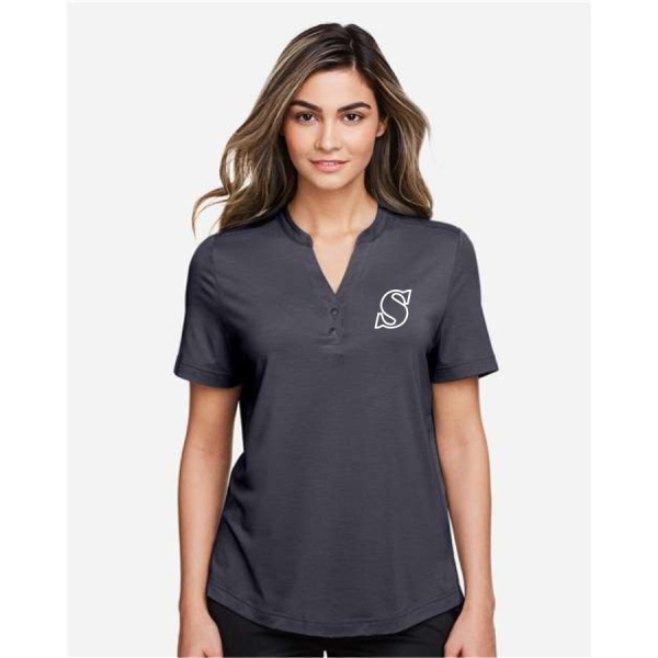 Ladies North End Jaq Snap up Stretch Performance Polo - Image 7