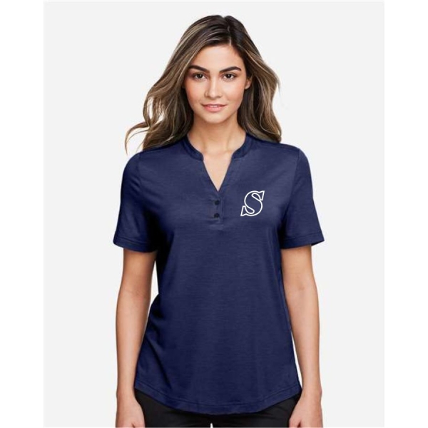 Ladies North End Jaq Snap up Stretch Performance Polo - Image 5