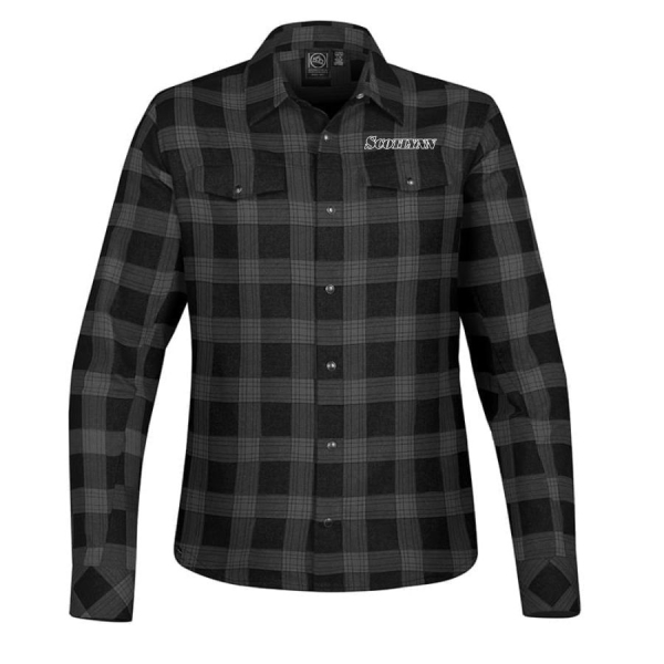 Ladies Logan Snap Front Plaid Shirt - Image 3